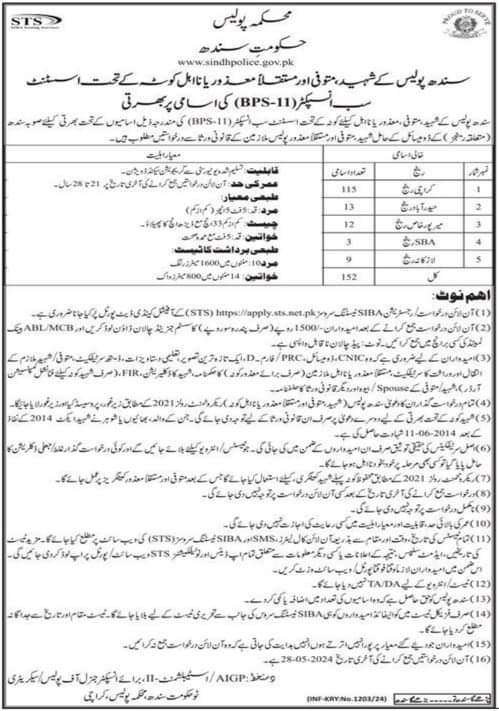 Latest Police Department Management Posts in Karachi 2024 |Latest Police jobs